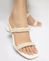 Hand Embellished Block Heels with Pearls
